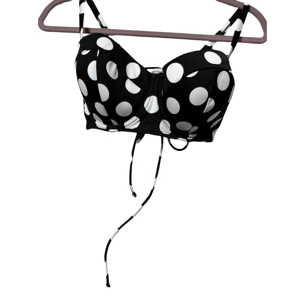 Adore me Bikini TOP Size 34DD Viviene Balconette Polka Dot - Picture 2 of 5